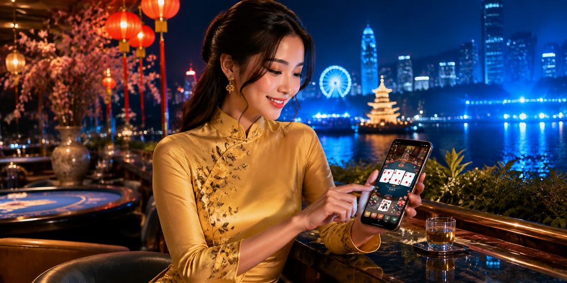 Người chơi tại Hà Nội mặc áo dài tham gia game bài truyền thống và cá cược trực tuyến